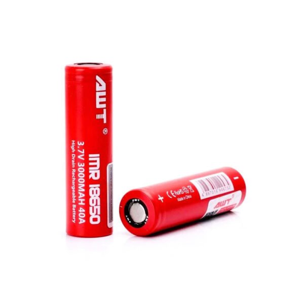 AWT IMR 18650 3.7v 3000mAH 40A Battery (Pack of 2)