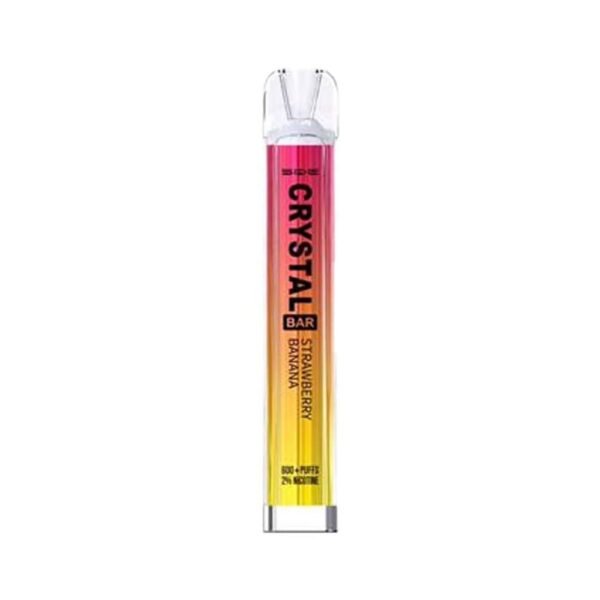 Crystal Bar 600 Puffs Strawberry Banana Prefilled Vape