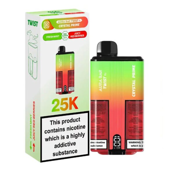 Crystal Prime Aura Bar Twist 25K Prefilled Vape - Image 7