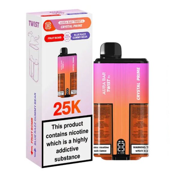Crystal Prime Aura Bar Twist 25K Prefilled Vape - Image 8