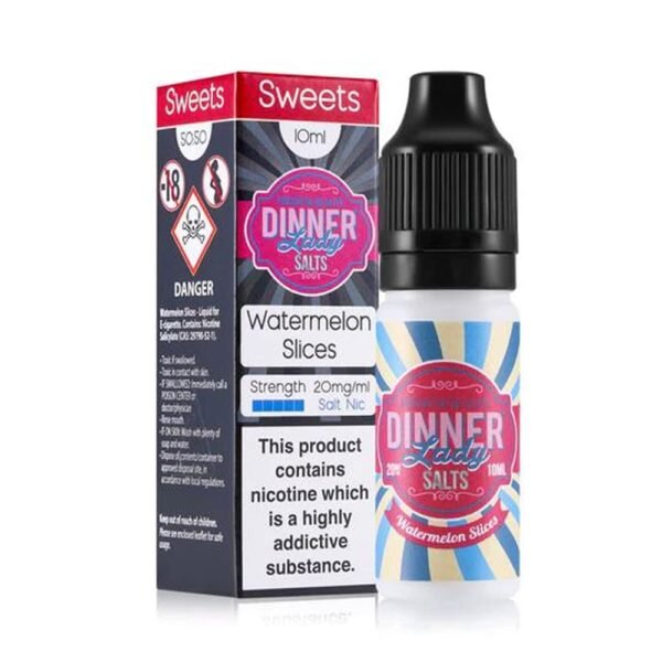 Watermelon Slices 10ml Nic Salt E-Liquid by Dinner Lady